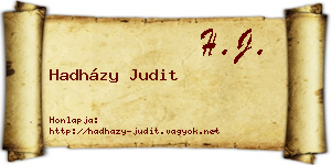 Hadházy Judit névjegykártya