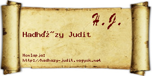 Hadházy Judit névjegykártya